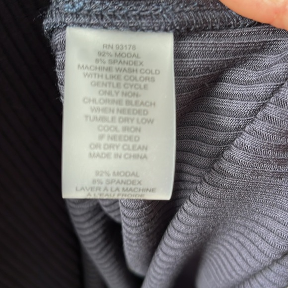 NWT TAHARI ribbed navy maxi dress size Small, side slip - Picture 7 of 10